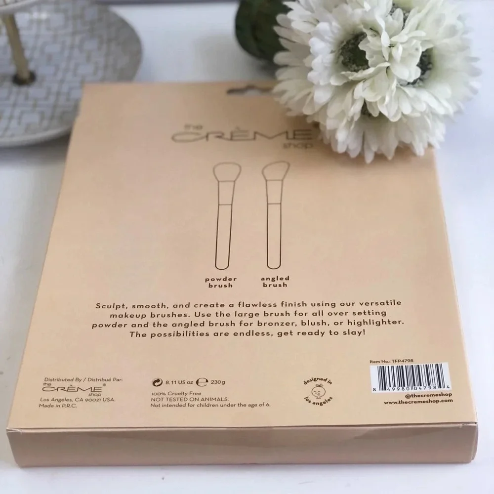 New! Vegan the crème shop makeup brush set!
